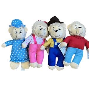 Berenstain Bear Family PBS Plush Stuffed Set of 4 Papa Mama Brother Sister